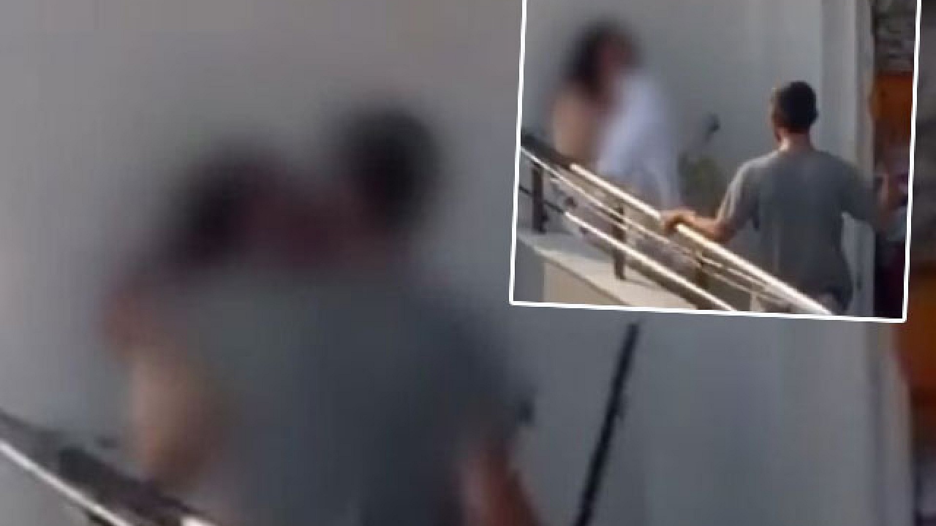 Adana'da balkonda kadına sopalı saldırı görüntülendi