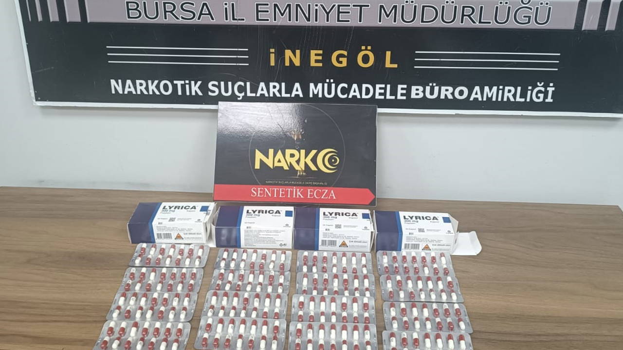 Bursa'da uyuşturucu operasyonunda 224 ecza ele geçirildi