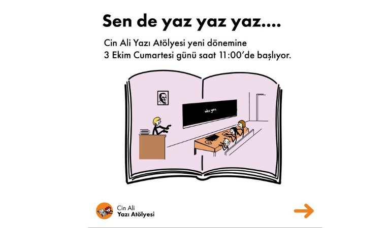Cin Ali Yazı Atölyesi 3 Ekim'de ders başlıyor