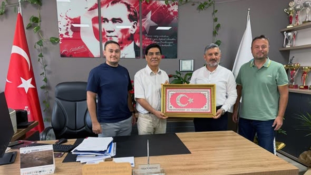 Eğitim Bir-Sen Muğla Şube Başkanı Uçak yöneticileri ziyaret etti