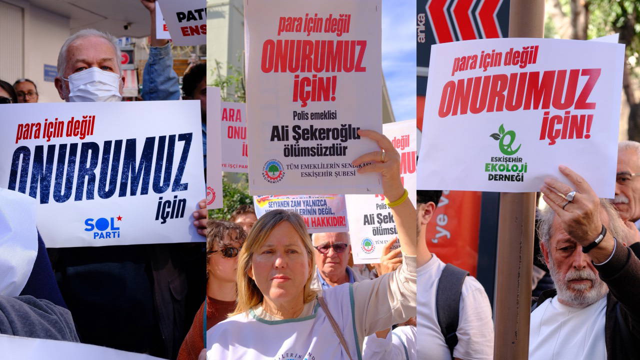 Eskişehir’de emekliler Ali Şekeroğlu için yürüdü