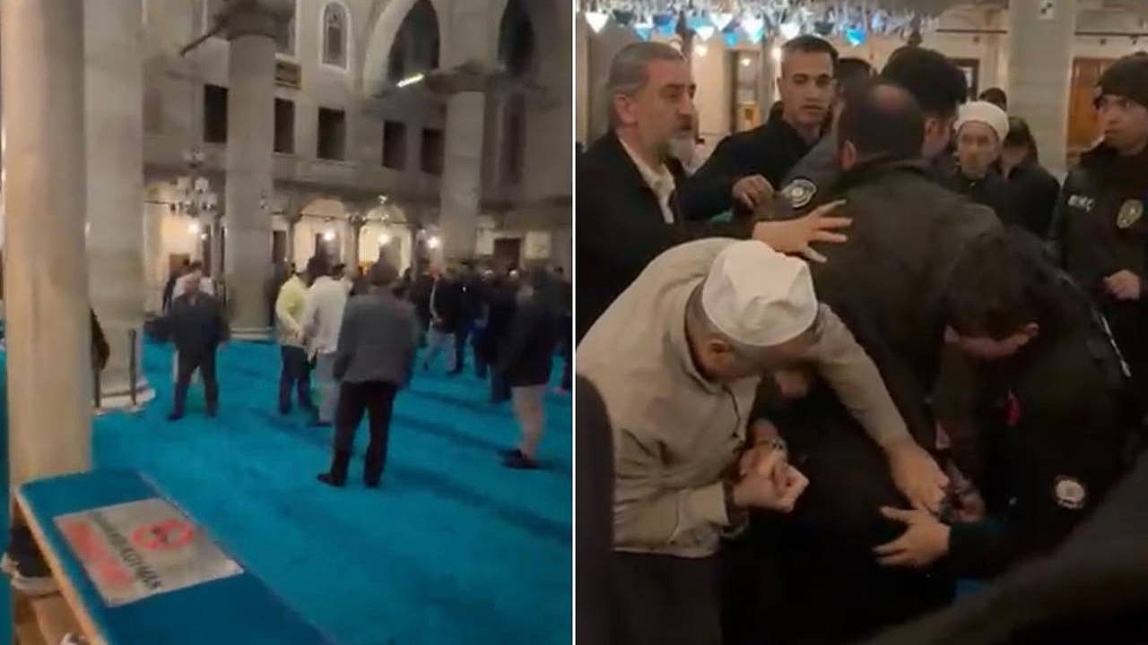 Eyüpsultan Camii'nde tartışma: 2 kişi gözaltına alındı