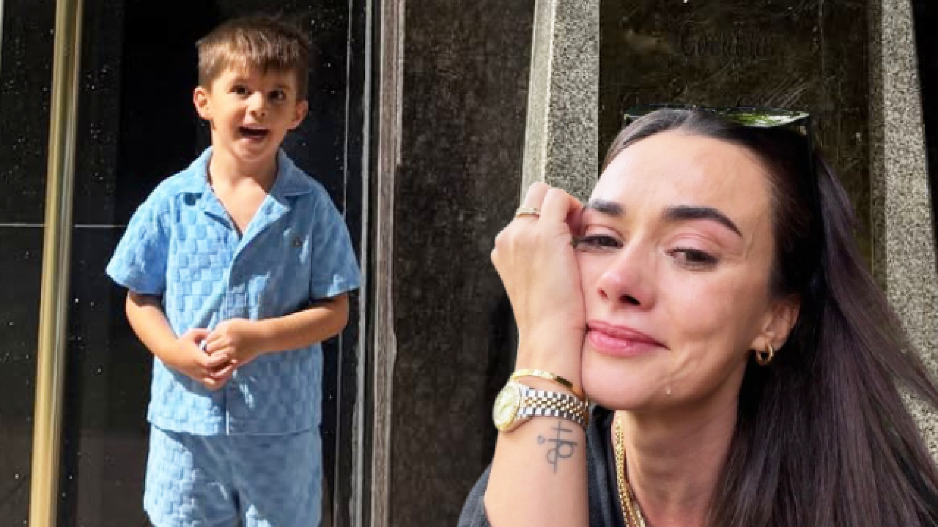 Hande Soral, oğlu Ali'nin okul heyecanında anlar yaşadı