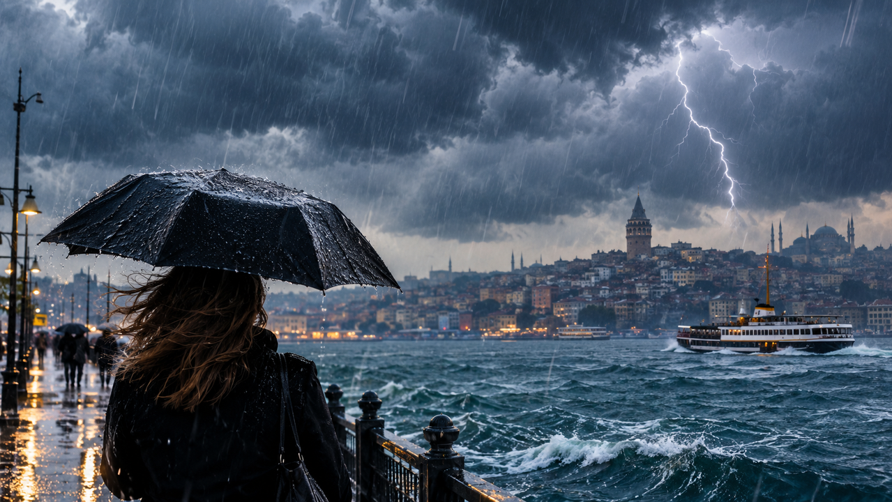 İstanbul için kuvvetli yağış ve fırtına uyarısı