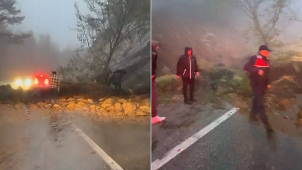 Karayolları, Uludağ yolundaki heyelanı temizledi
