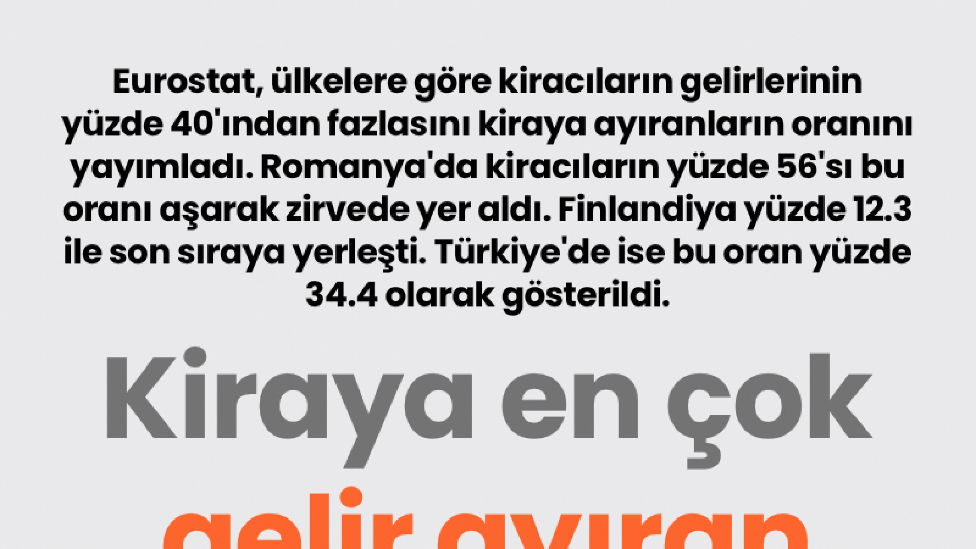 Kiracılar gelirlerinin en çok ne kadarını kiraya ayırıyor?