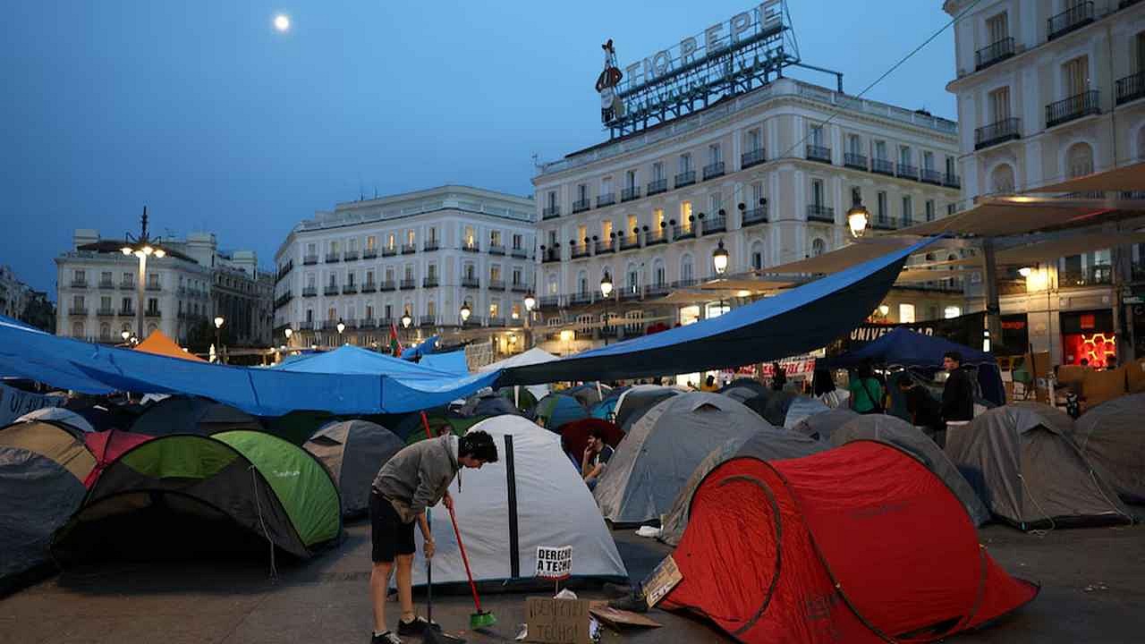 Madrid'de konut krizine karşı protestolar devam ediyor