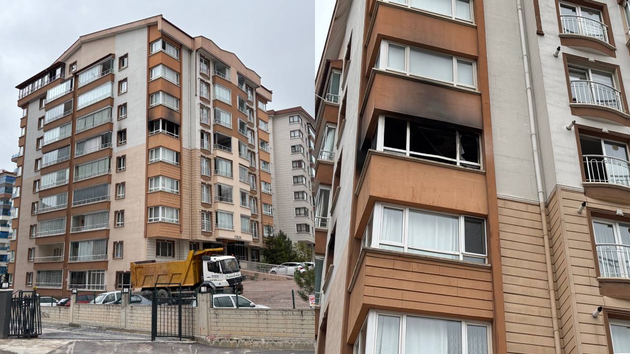 Mamak'ta apartmanda yangın: Anne ve oğlu mahsur kaldı