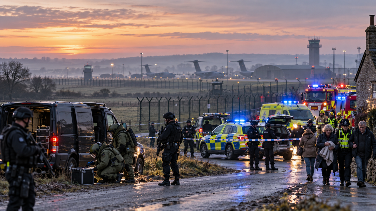 RAF Fairford üssü yakınında patlayıcı alarmı