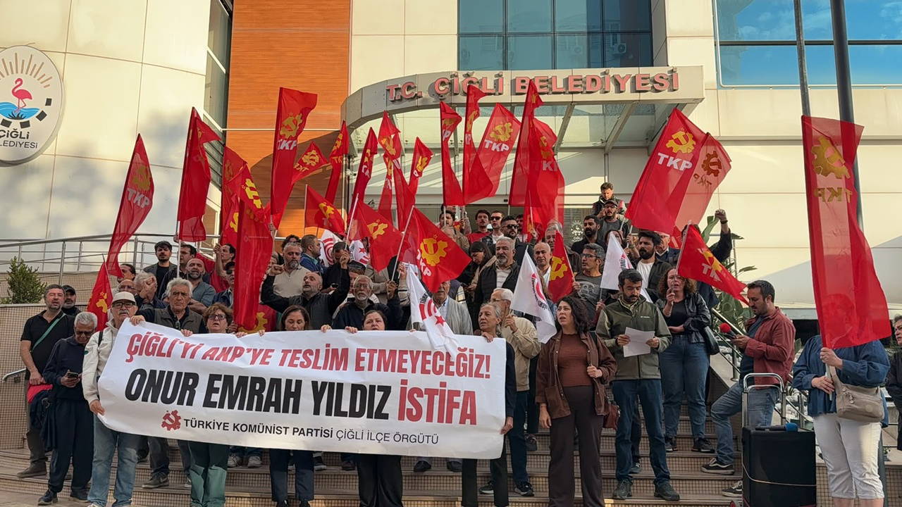 TKP Çiğli Belediyesi önünde eylem düzenledi
