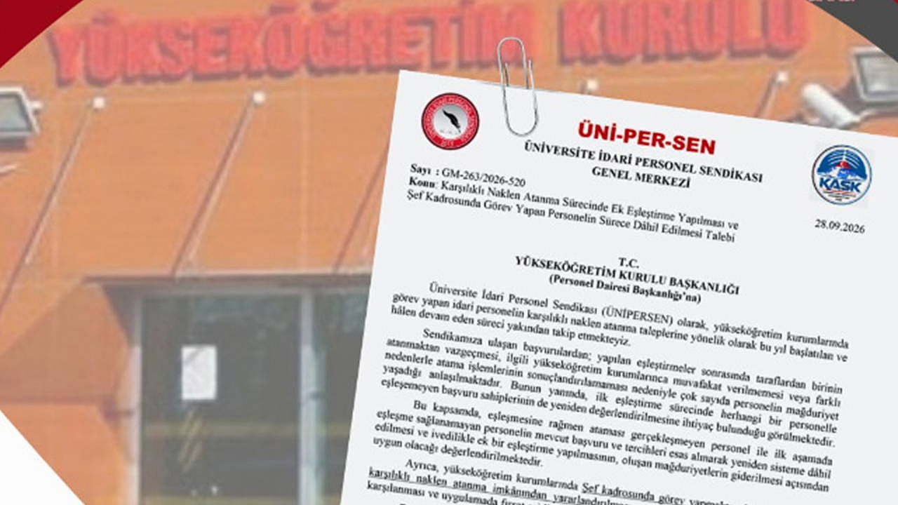 ÜNİPERSEN'den YÖK'e becayiş süreciyle ilgili çağrı