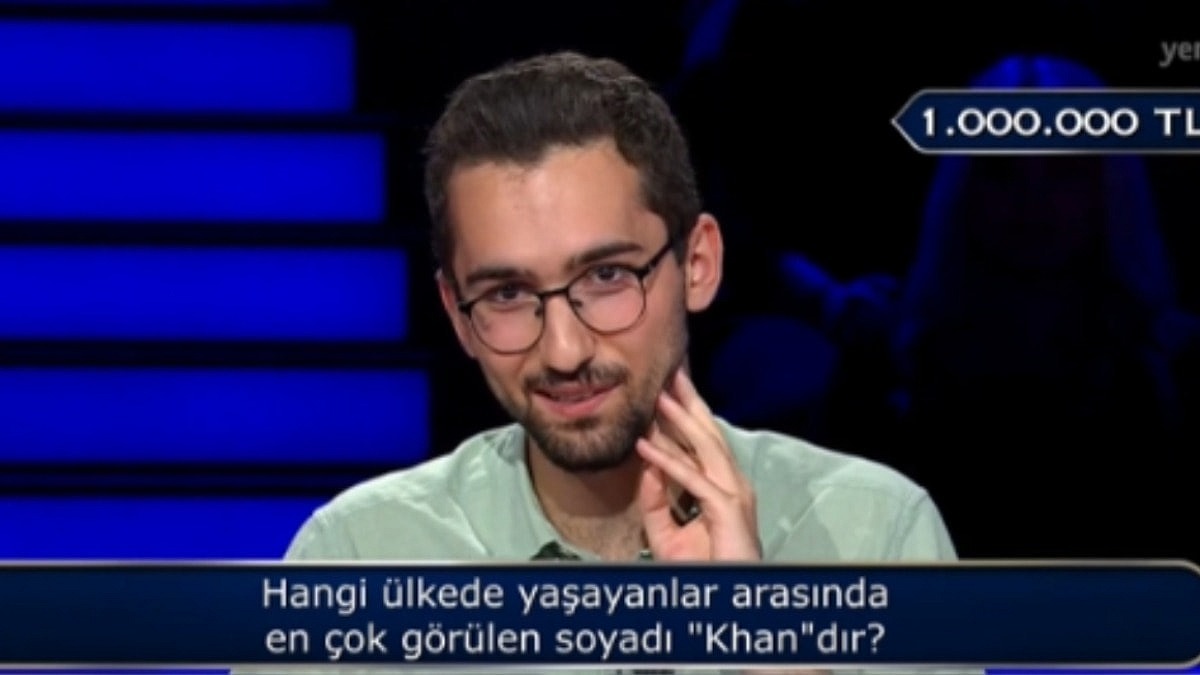 Semih Danacıoğlu 1 milyon TL'lik soruda yanıtı yanlış seçti