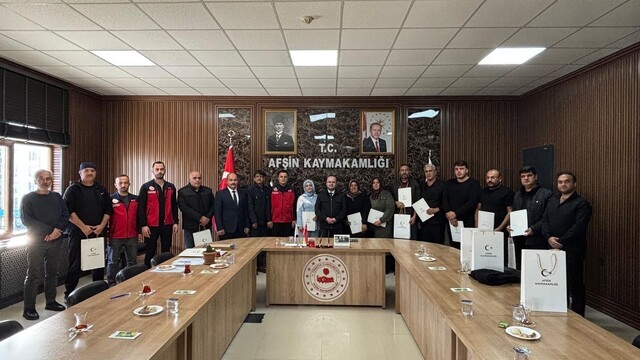Afşin'de tarımda su tasarrufu için sulama eğitimi tamamlandı