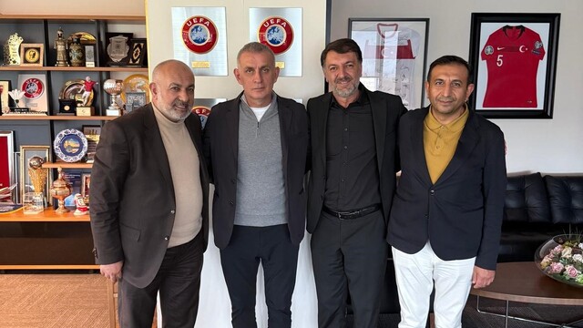 Ali Çamlı, TFF Başkanı İbrahim Ethem Hacıosmanoğlu'nu ziyaret etti