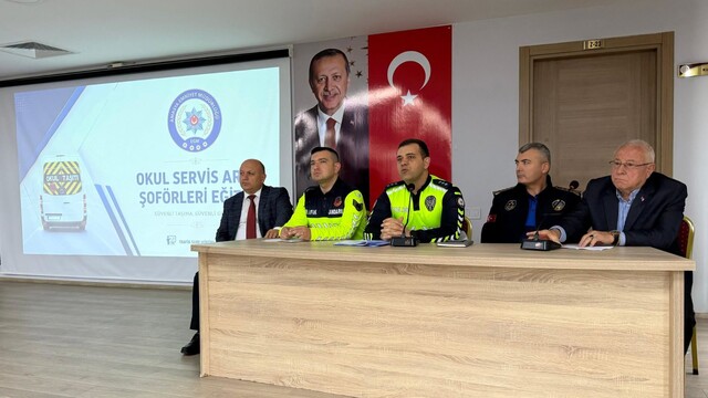 Amasya'da okul servisleri için güvenlik eğitimi verildi