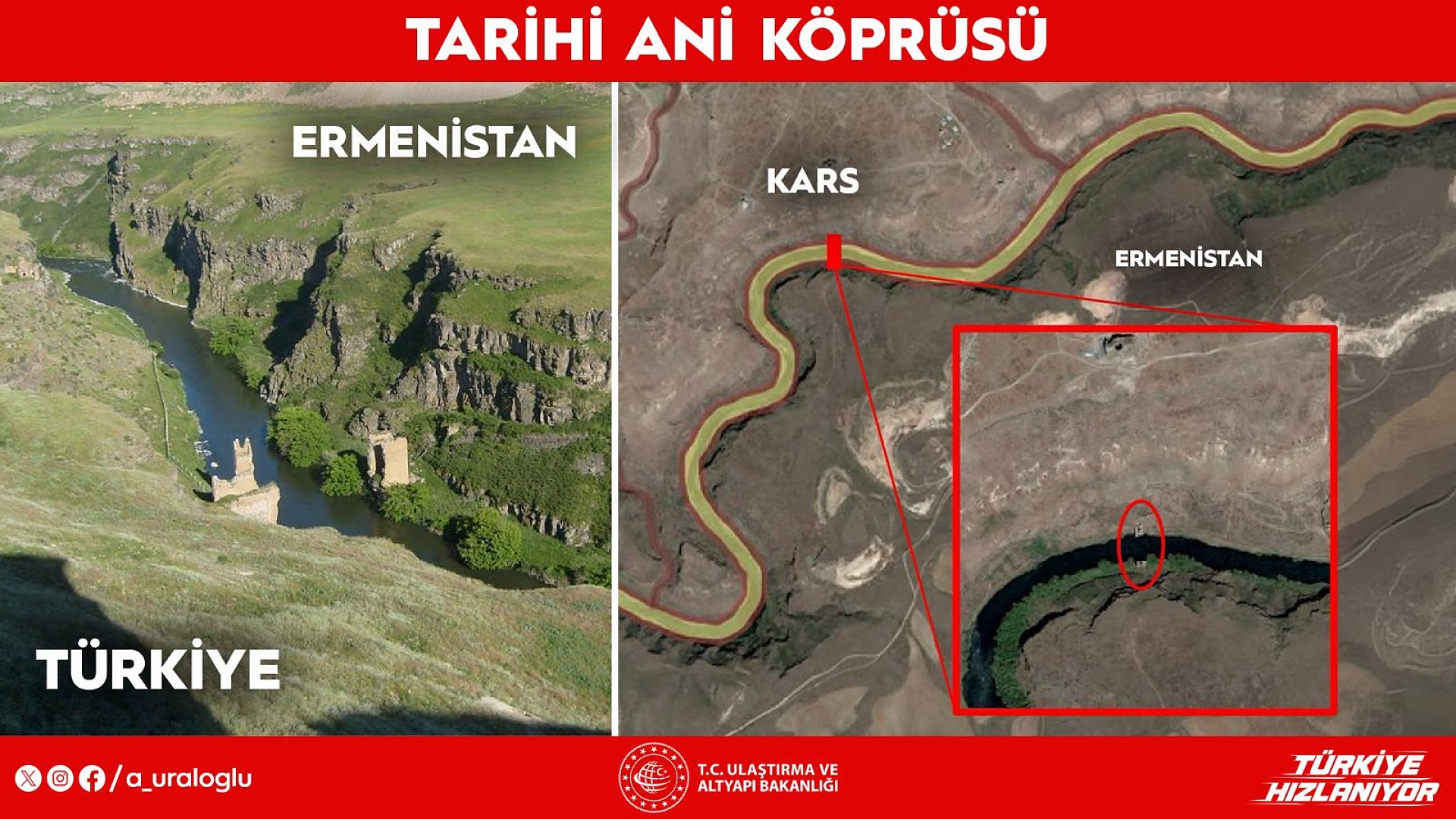 Ani köprüsünün restorasyonu için çalışmalar başladı