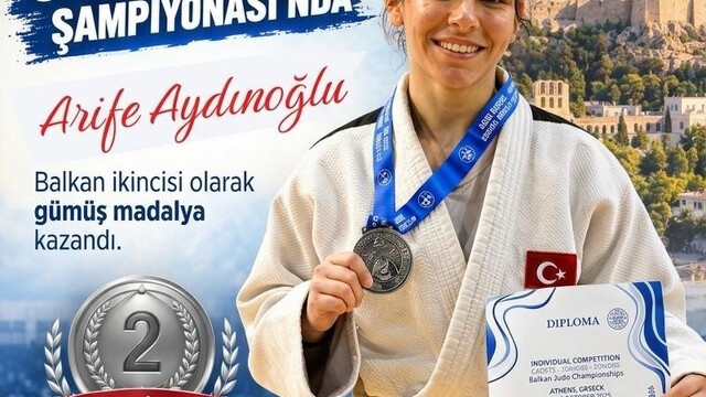 Arife Aydınoğlu, judo Balkan şampiyonasında gümüş kazandı