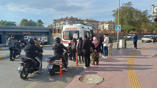 Aydın'da bisiklet sürücüsü ön frenle takla attı