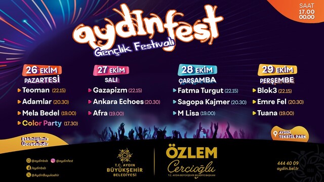Aydinfest 26 Ekim'de basliyor, sanatçilar ücretsiz sahne alacak