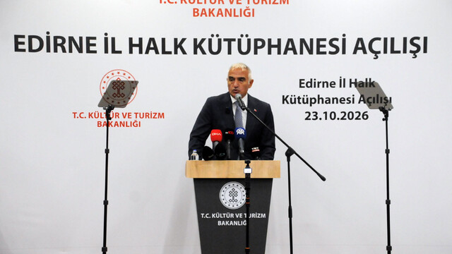 Bakan Ersoy, Edirne'de yeni kütüphanenin açılışına katıldı