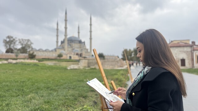 Balkan ressamları Selimiye Camisi'ni tuvale yansıttı