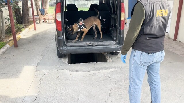 Batman'da narkotik köpeği Hector, araçta uyuşturucu buldu