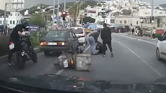 Bodrum'da kuryeye yol ortasında darp: 360 bin TL ceza