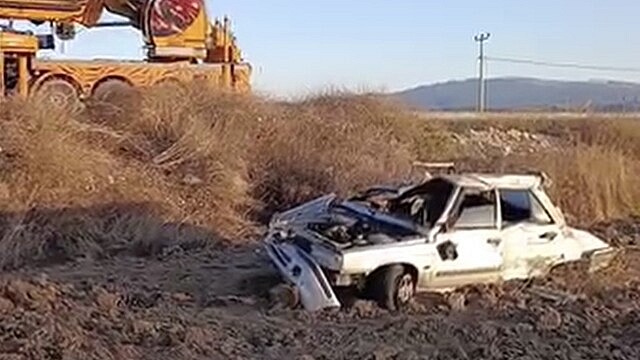 Burdur'da kontrolden çıkan otomobil takla attı, 1 yaralı