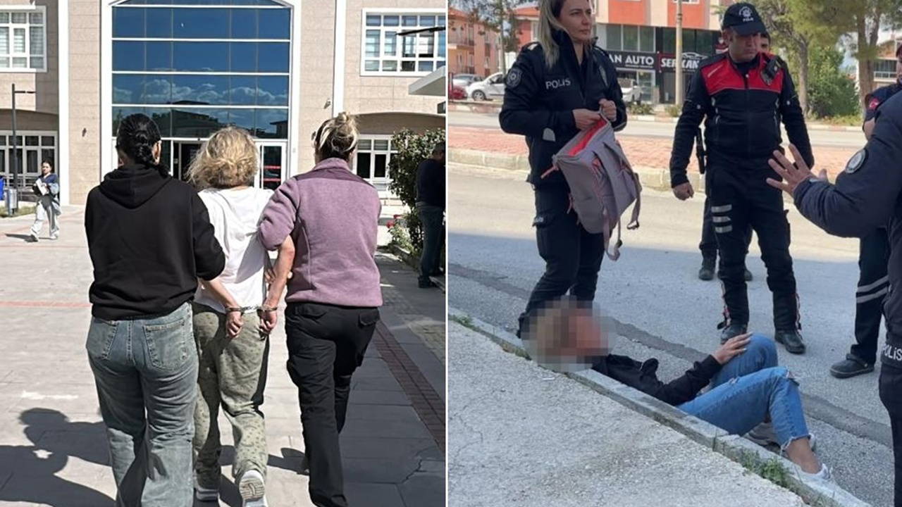Burdur'da Ukraynalı kadın trafik akışını engelledi