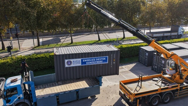 Bursa'da afetlere karşı hazırlık için konteynerler kuruldu