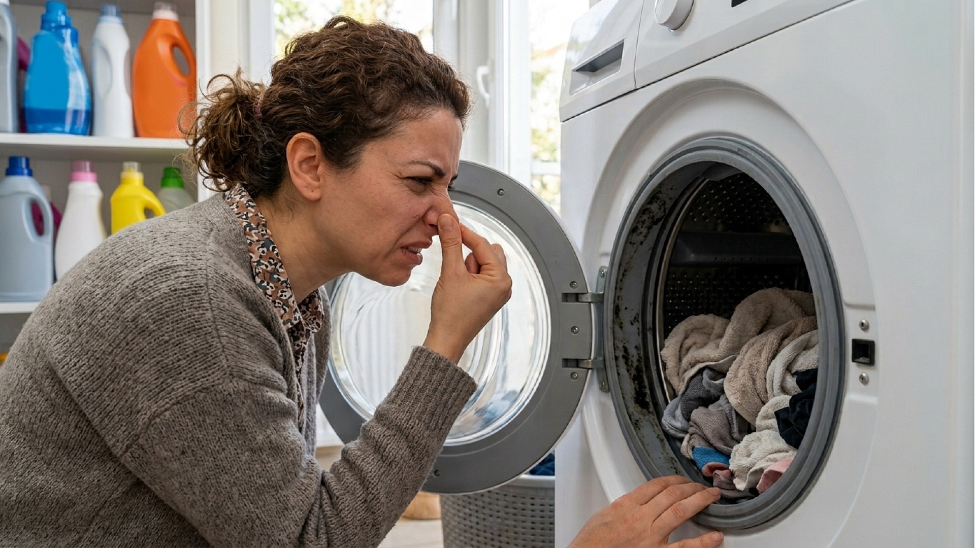 Çamaşır makinesinde kötü kokunun nedeni lastik kıvrımları
