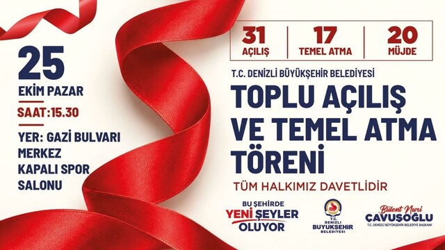 Denizli Büyükşehir Belediyesi'nden 16,2 milyar TL yatırım