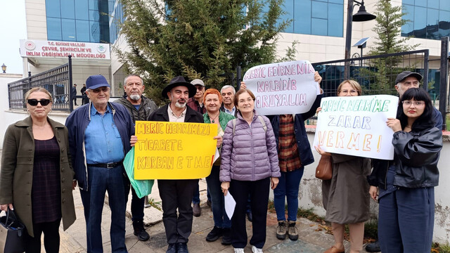 Edirne'de çevreciler Meriç Nehri kum ocağına itiraz etti