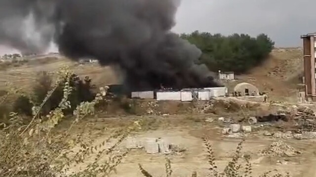 Edirne'nin Uzunköprü ilçesindeki şantiyede yangın çıktı