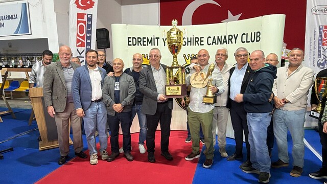 Edremit'te 2026 kuş ile uluslararası kanarya yarışı yapıldı