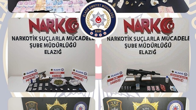 Elazığ'da uyuşturucu operasyonunda 8 şüpheli tutuklandı