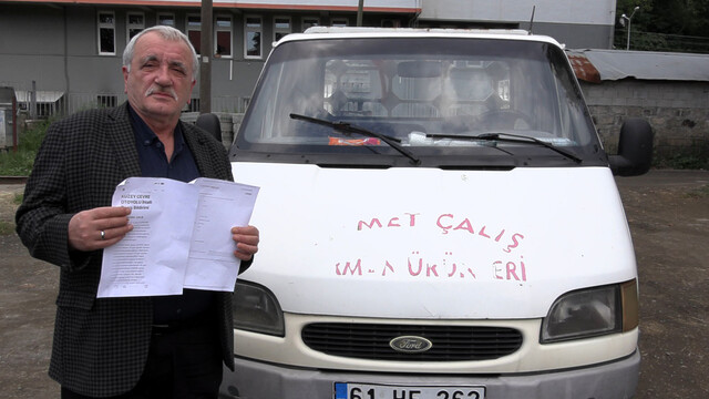 Emekli trafik polisi İstanbul'dan kamyonetiyle ceza aldı