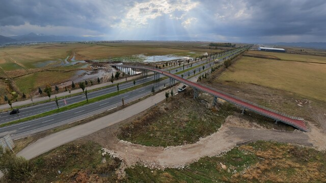 Erzurum'da hayvanların güvenliği için köprü tamamlandı