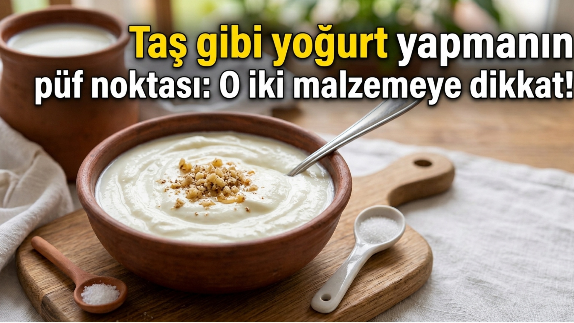Evde yoğurt yapımında şeker ve tuzun etkileri