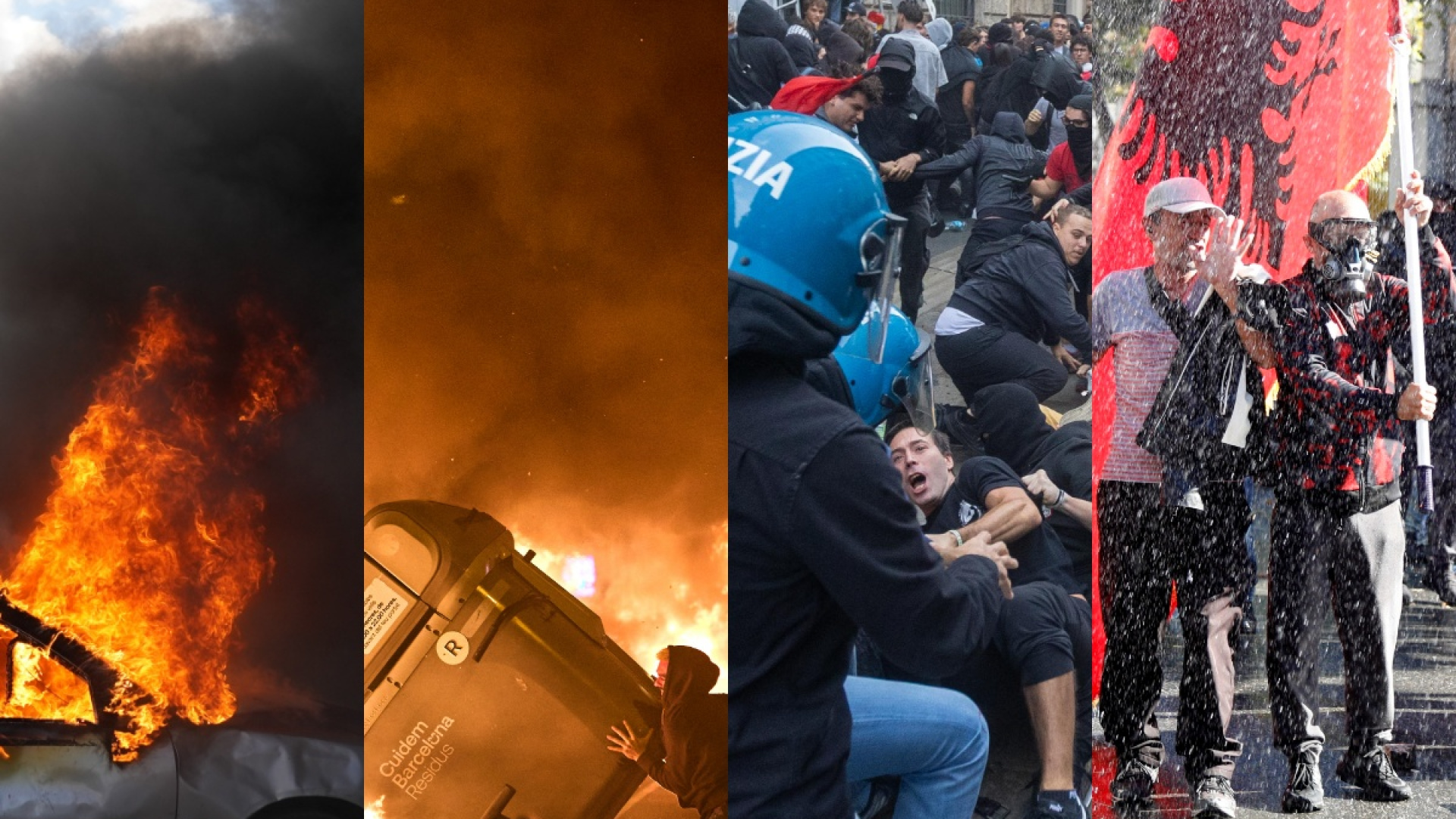 Fransa'da lise öğrencilerinin protestoları çatışmaya dönüştü