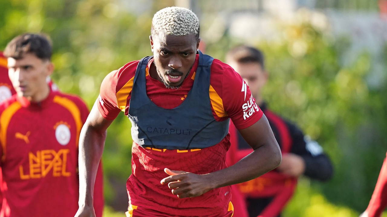 Galatasaray, Kasımpaşa maçı öncesi Osimhen ile antrenmanda