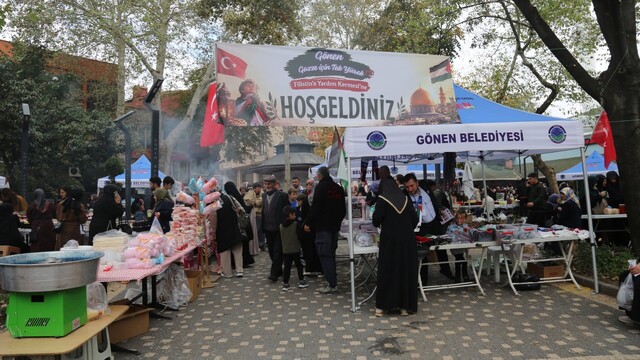 Gönen'de Gazze için yardım organizasyonu gerçekleştirildi