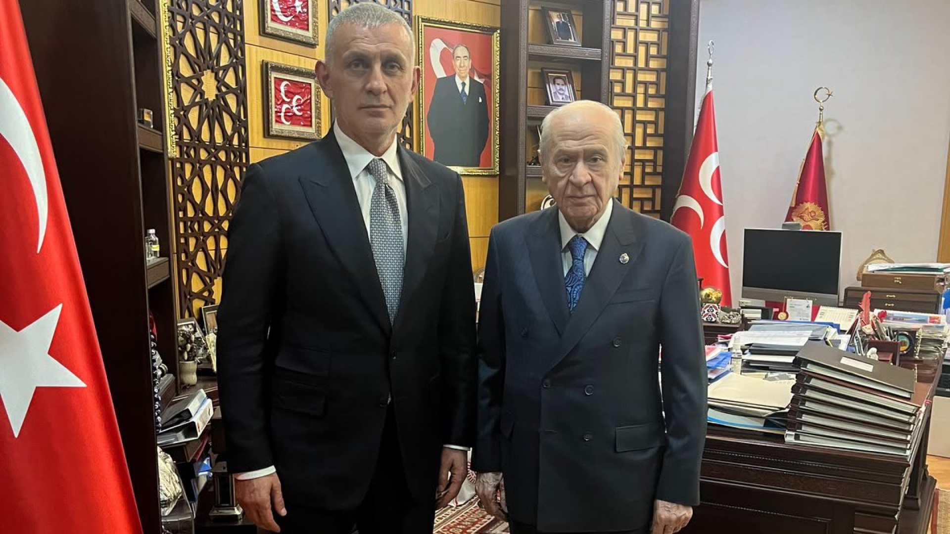 Hacıosmanoğlu, Bahçeli'yi makamında ziyaret etti