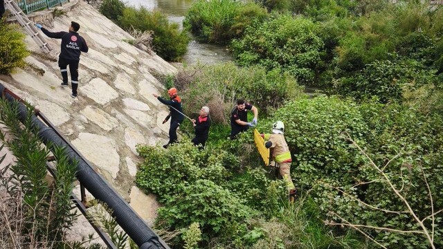 Hatay'da otomobil dereye uçtu, 3 kişi kurtarıldı