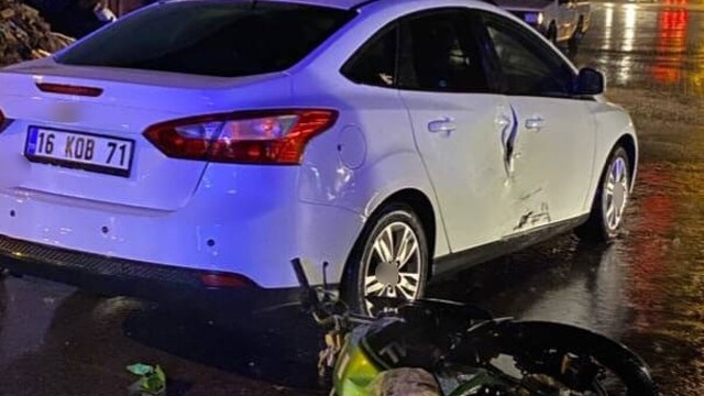İnegöl'de otomobil ile motosiklet çarpıştı: 2 yaralı
