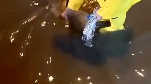 İskenderun'da yağmur sonrası su birikintileri temizlendi