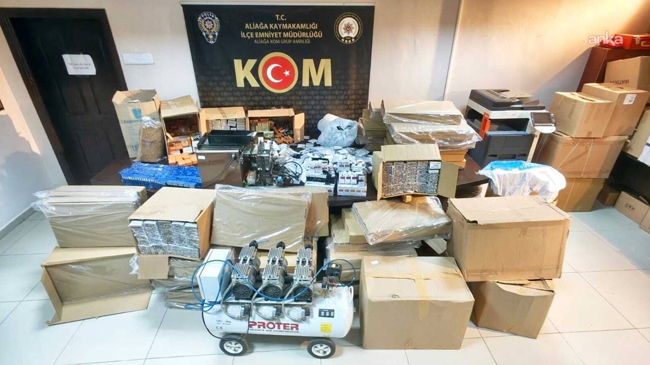 İzmir'de kaçak tütün operasyonunda 15 kişi sevk edildi