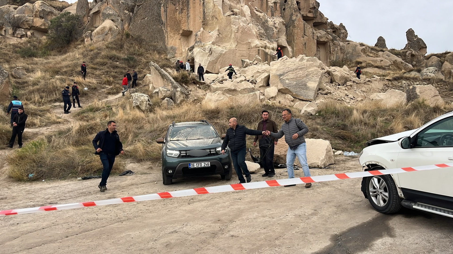 Kapadokya'da peribacası çökmesi sonucu 2 ölü, 3 yaralı