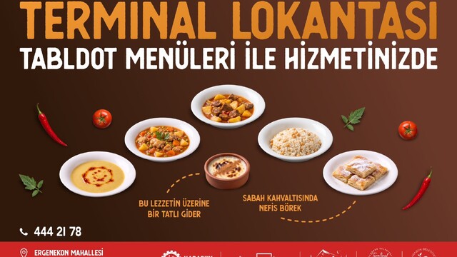 Karabük Belediyesi terminal lokantasında tabldot menü başladı