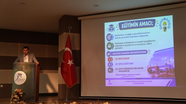 Karabük Üniversitesi'nde iş sağlığı ve güvenliği eğitimi